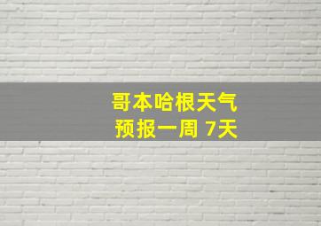 哥本哈根天气预报一周 7天